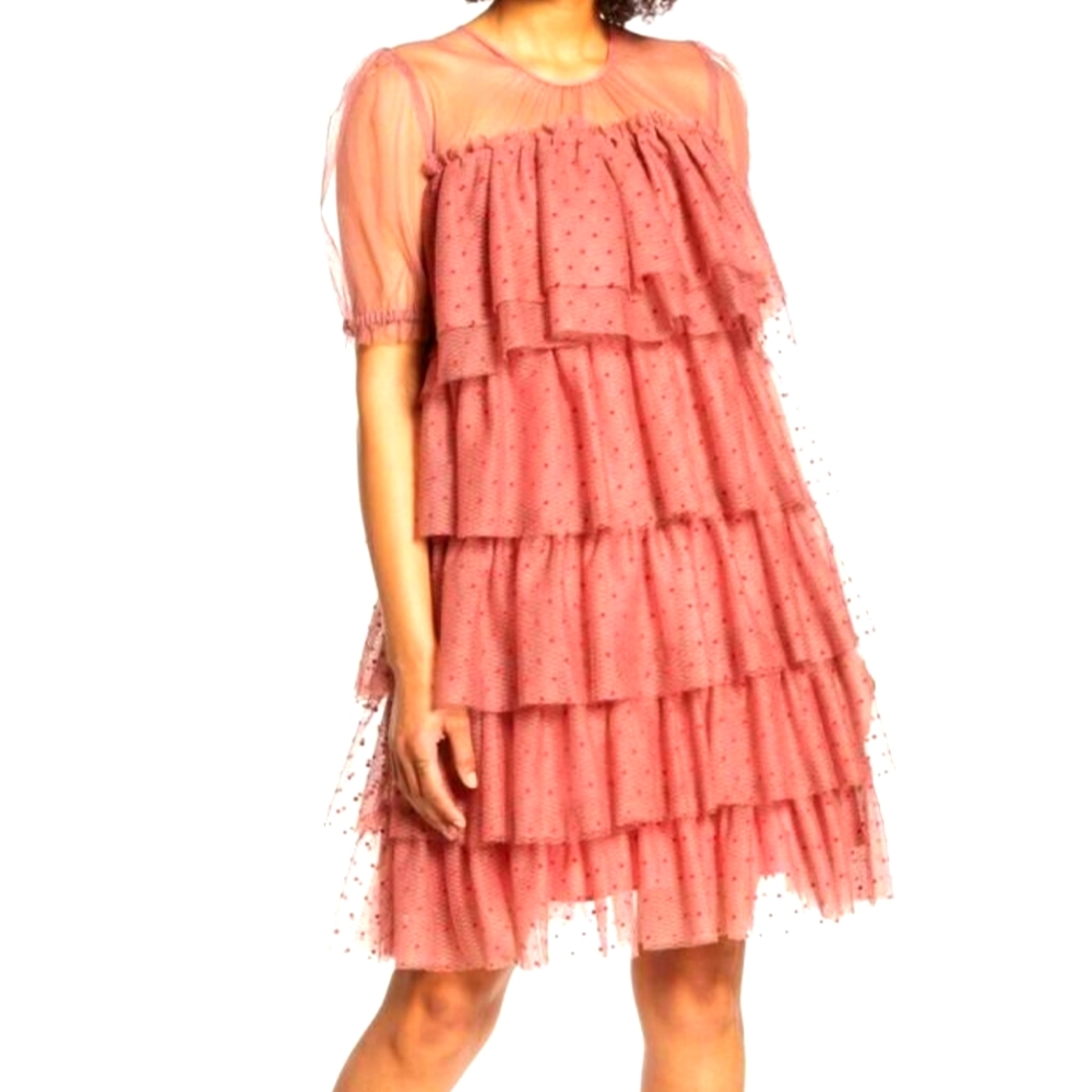 NWT Halogen x Atlantic-Pacific tiered dress size M